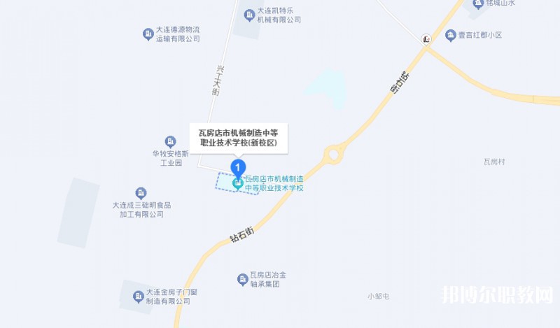 瓦房店市機械制造中等職業(yè)技術學校地址，乘車路線